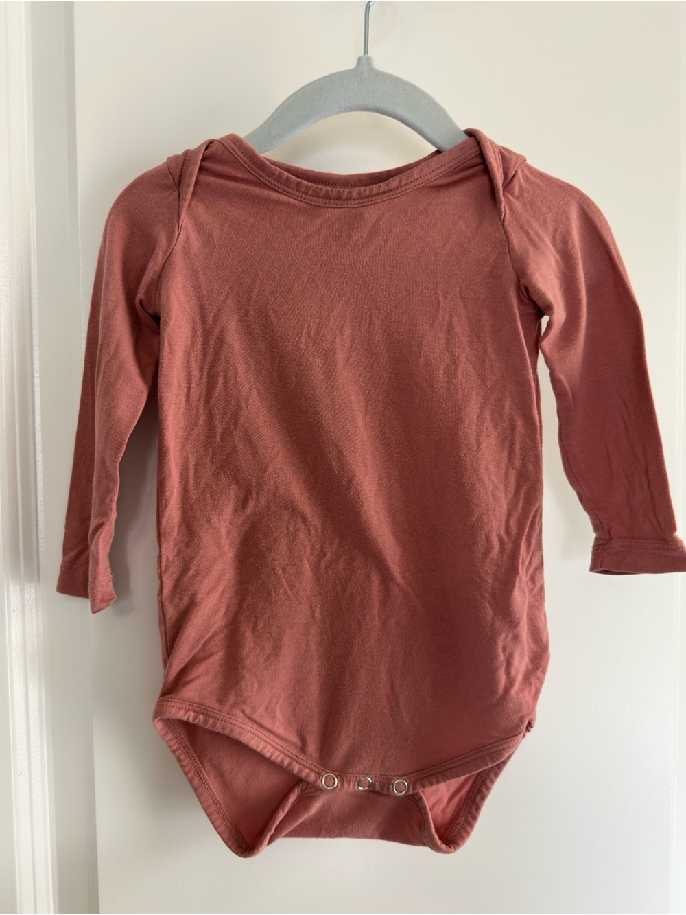kate quinn Long-Sleeve One-Piece Bodysuit in Rose